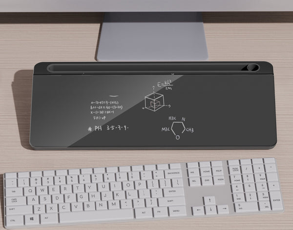 DESK BUDDY GLASSBOARD & ORGANISER - BLACK